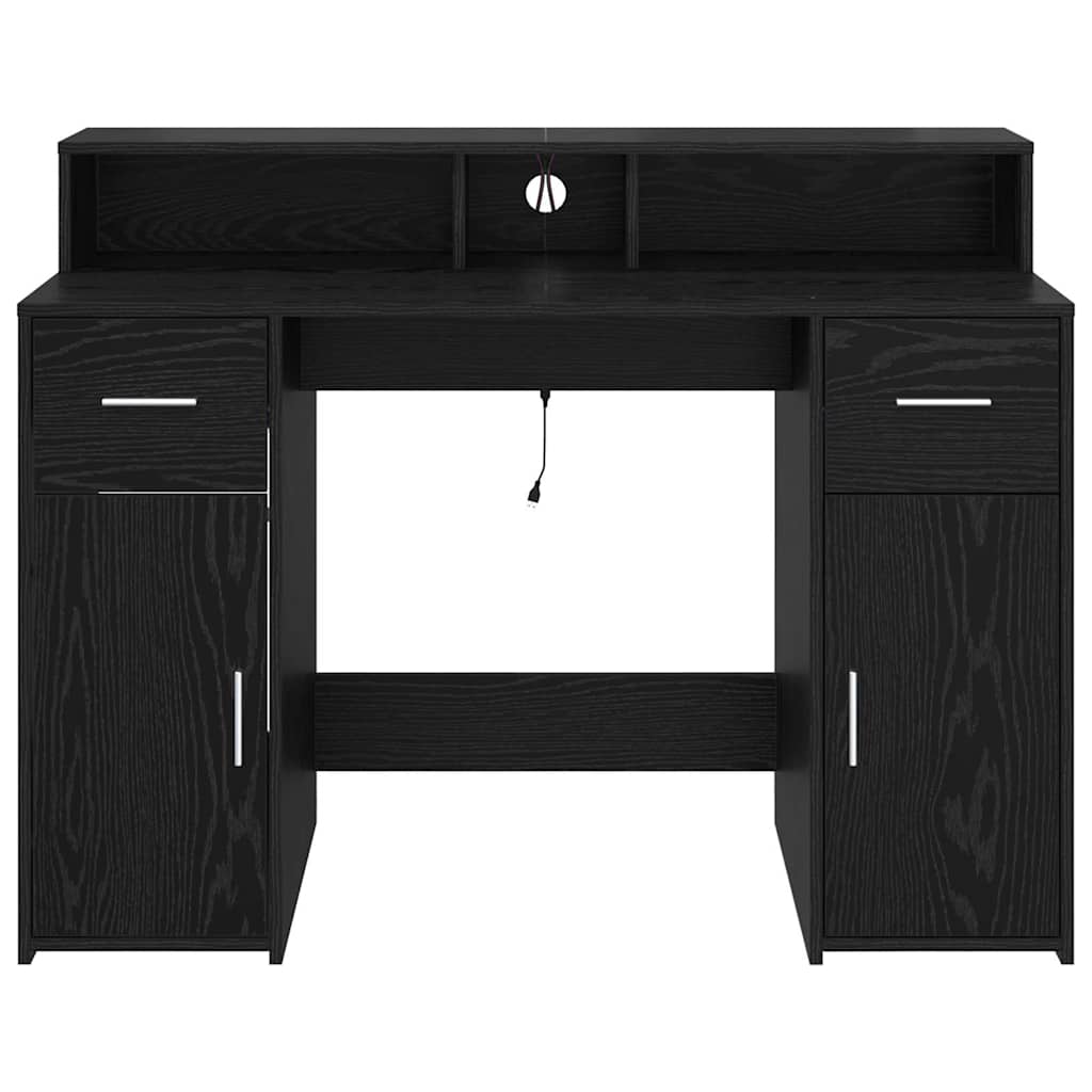 Escritorio Roble negro 120 x 55 x 91 cm Madera contrachapada