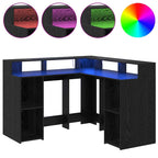 Escritorio Roble Negro 130 x 130 x 91 cm Madera de ingeniería