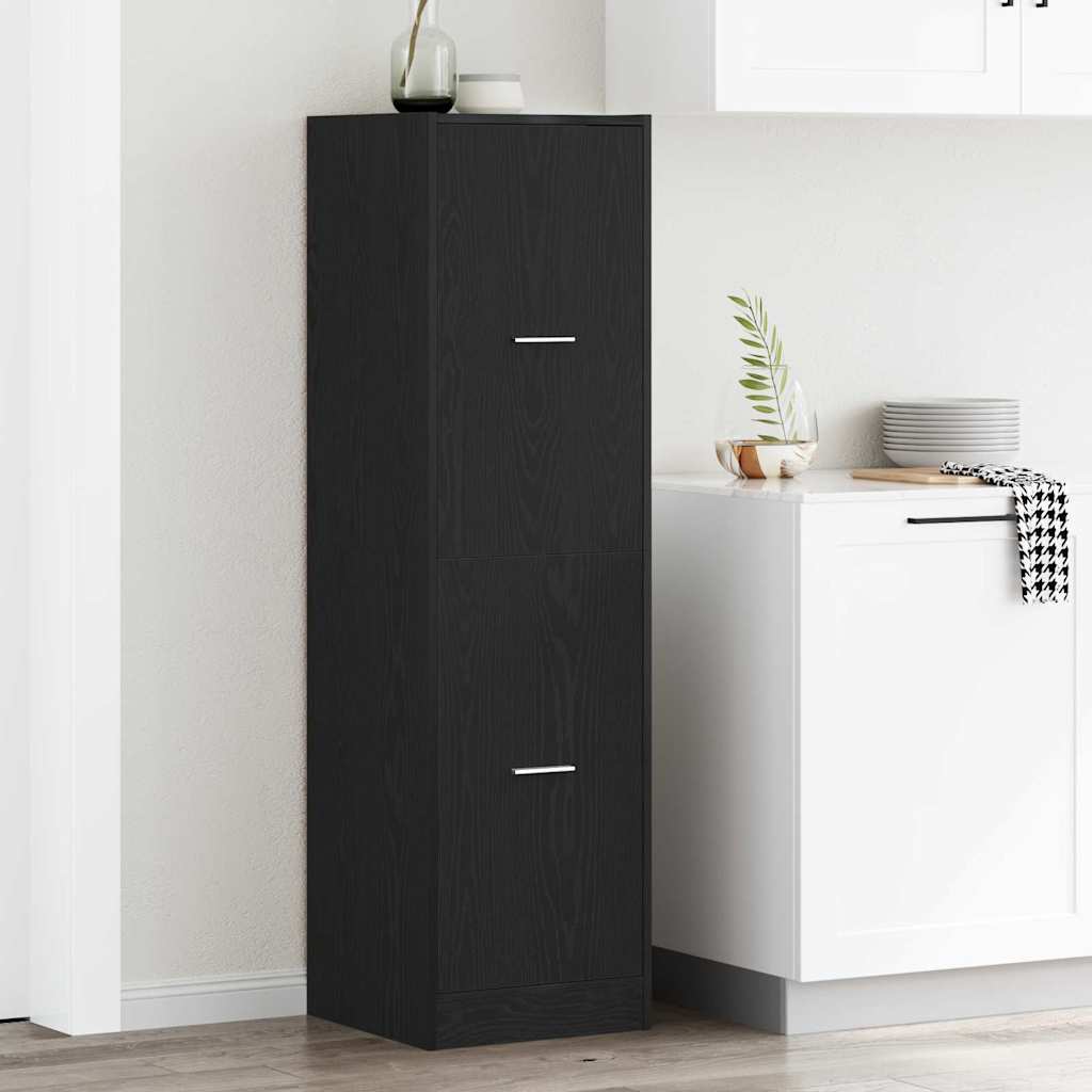 Apothecary Cabinet Black Oak 30 x 41 x 118 cm