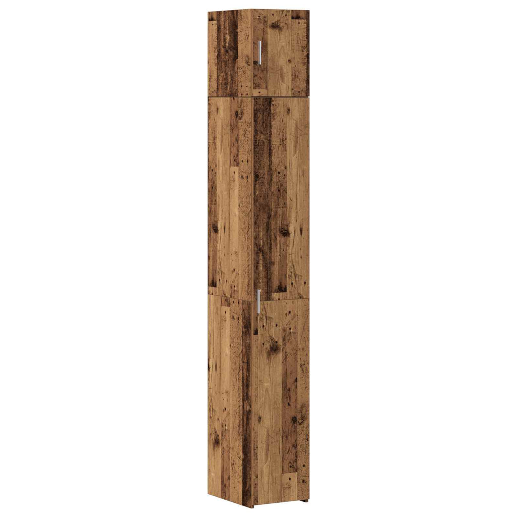 Armario de almacenamiento 2 pcs Madera envejecida