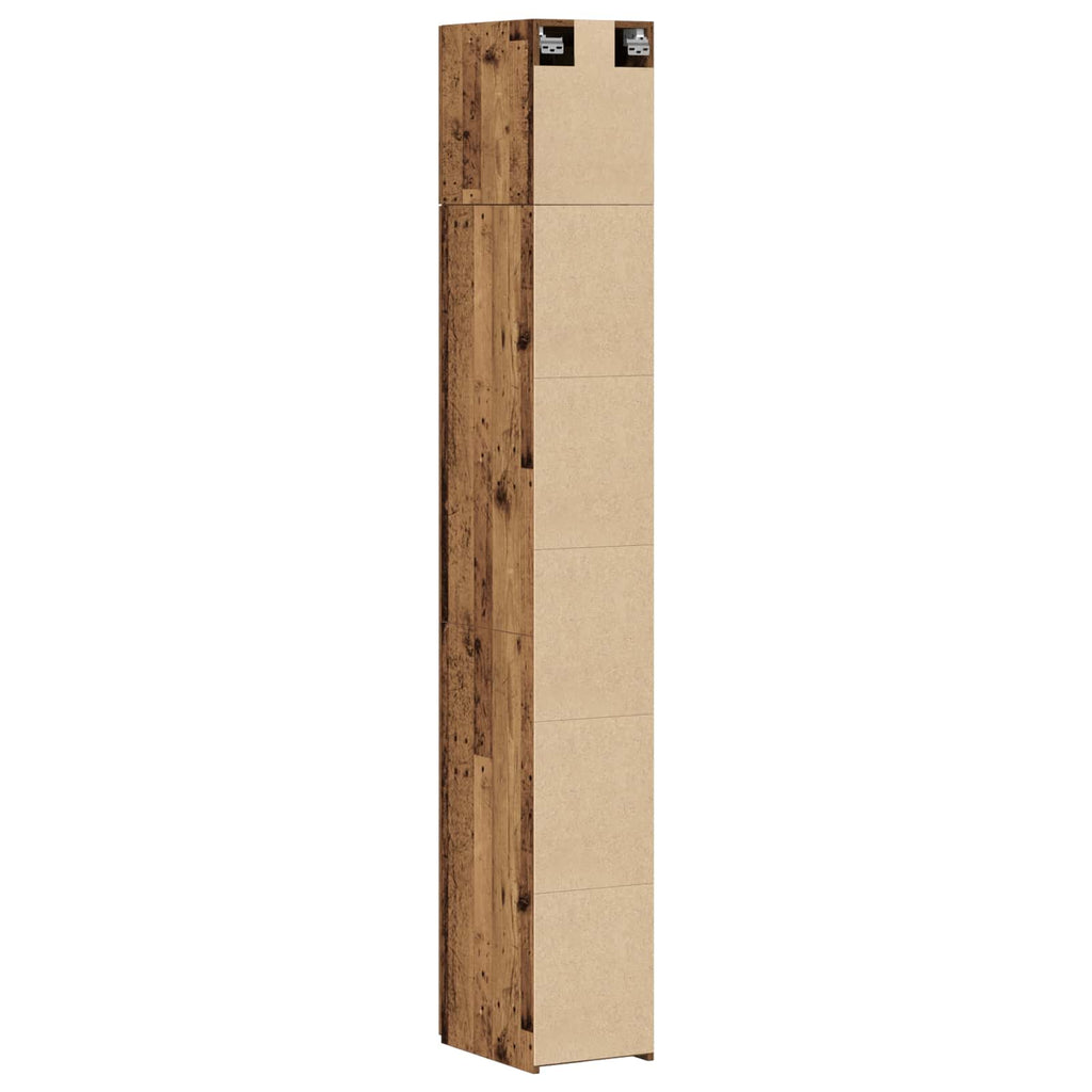 Armario de almacenamiento 2 pcs Madera envejecida
