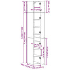 Armario de almacenamiento 2 pcs Madera envejecida
