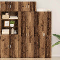 Armario de almacenamiento 3 pcs Madera vieja