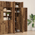 Armario de almacenamiento 3 pcs Madera vieja