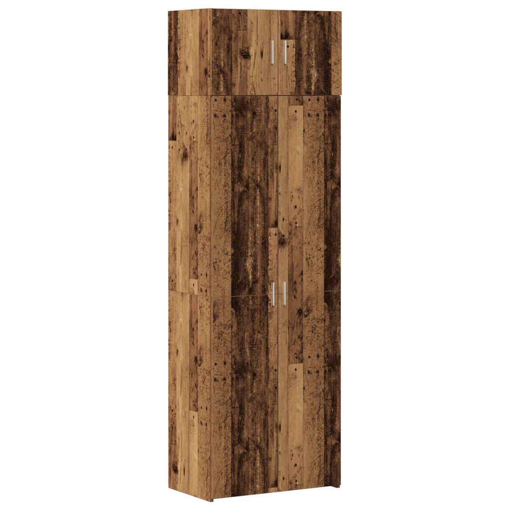 Armario de almacenamiento 3 pcs Madera vieja