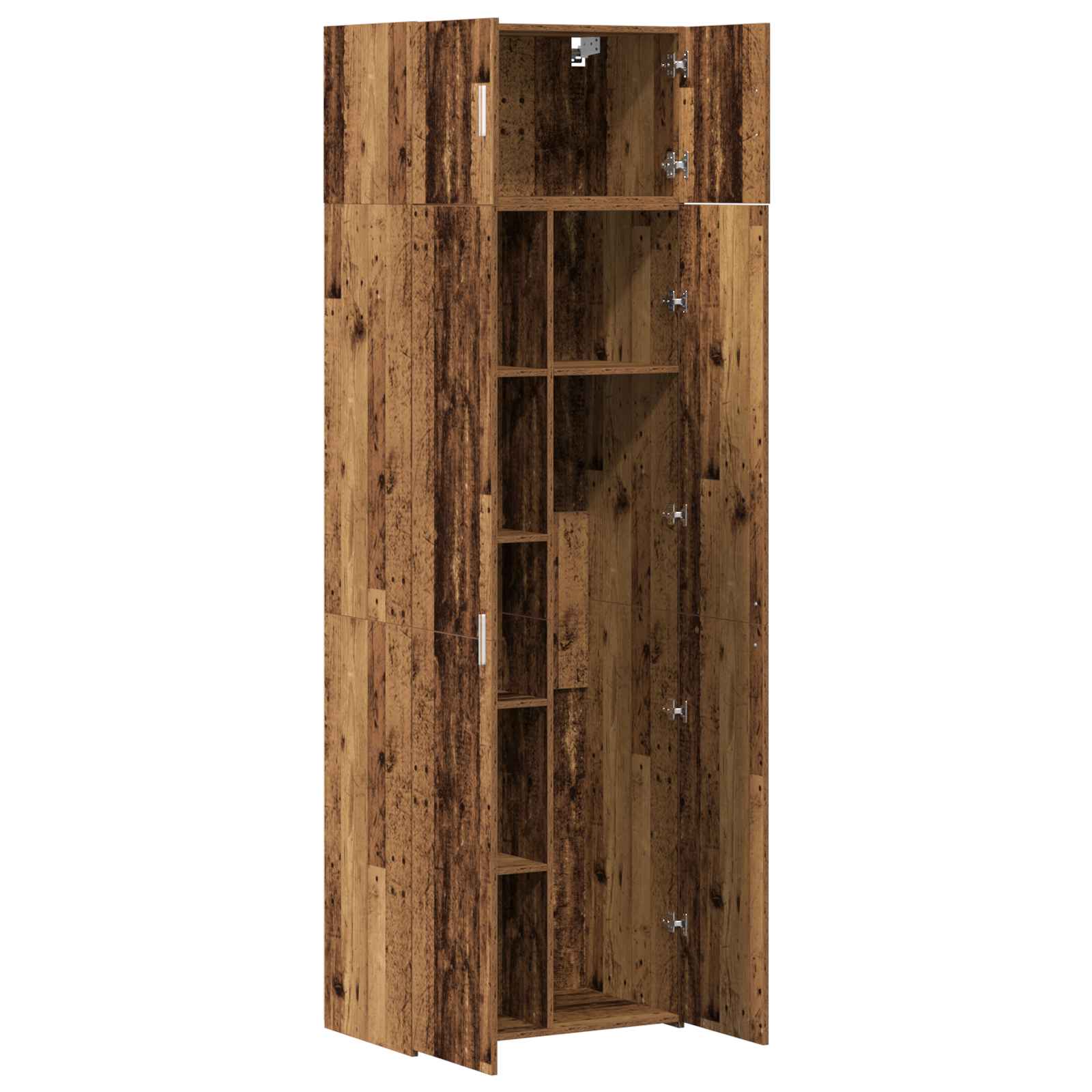 Armario de almacenamiento 3 pcs Madera vieja