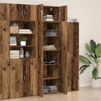 Armario de almacenamiento 3 pcs Madera vieja
