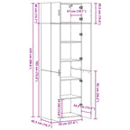 Armario de almacenamiento 3 pcs Madera vieja