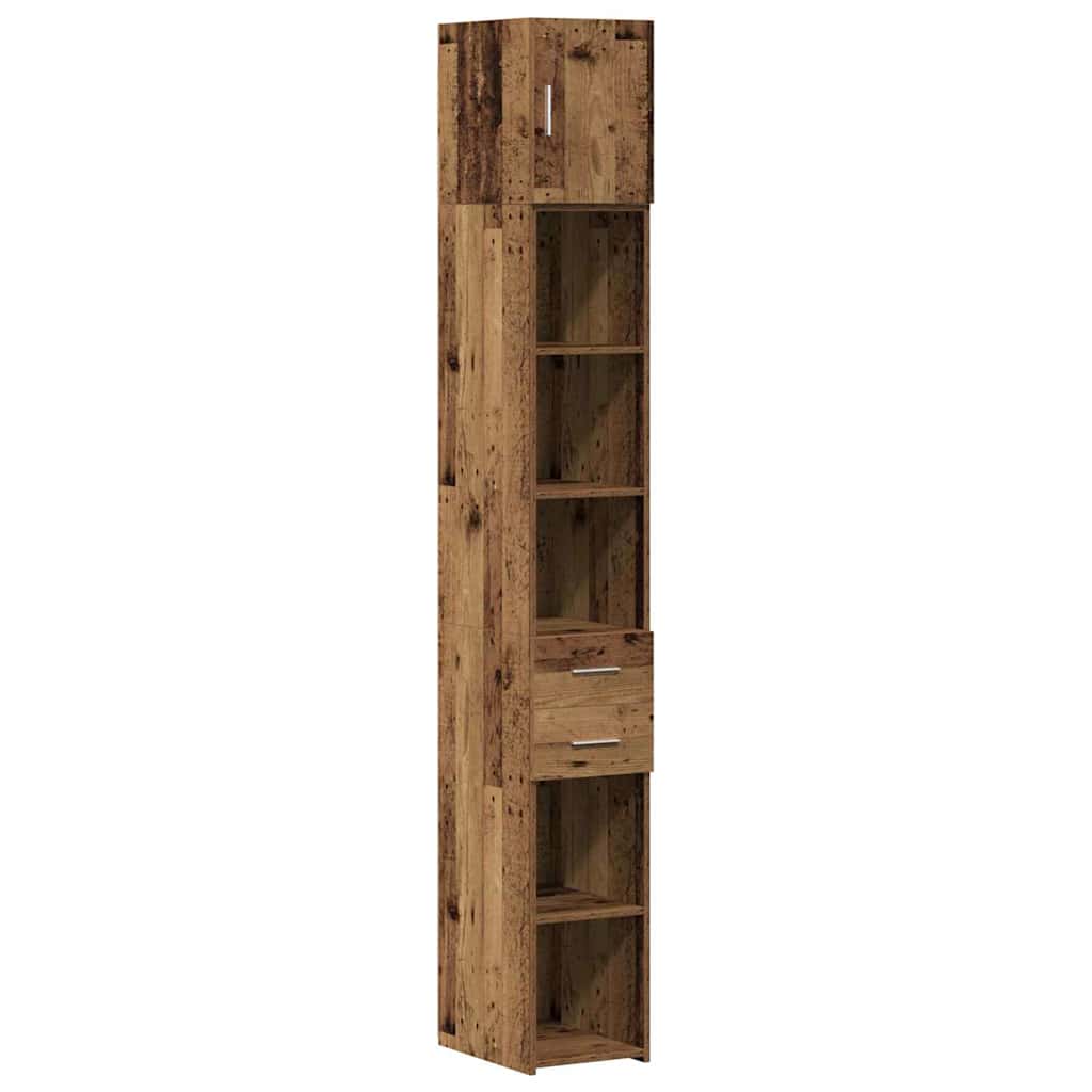 Armario de almacenamiento 2 pcs Madera vieja 30 x 42,5 x 225 cm