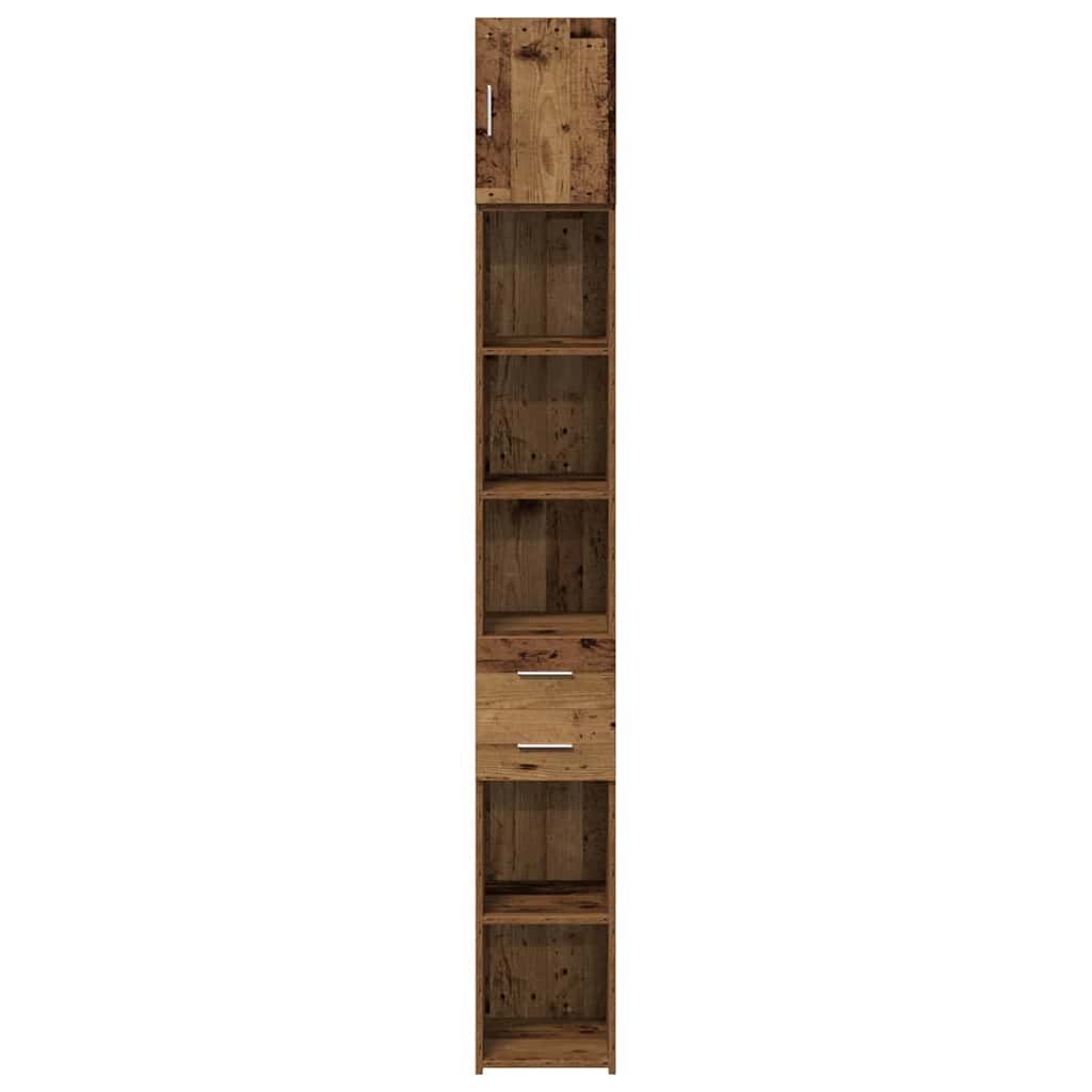 Armario de almacenamiento 2 pcs Madera vieja 30 x 42,5 x 225 cm