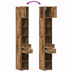 Armario de almacenamiento 2 pcs Madera vieja 30 x 42,5 x 225 cm