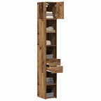 Armario de almacenamiento 2 pcs Madera vieja 30 x 42,5 x 225 cm