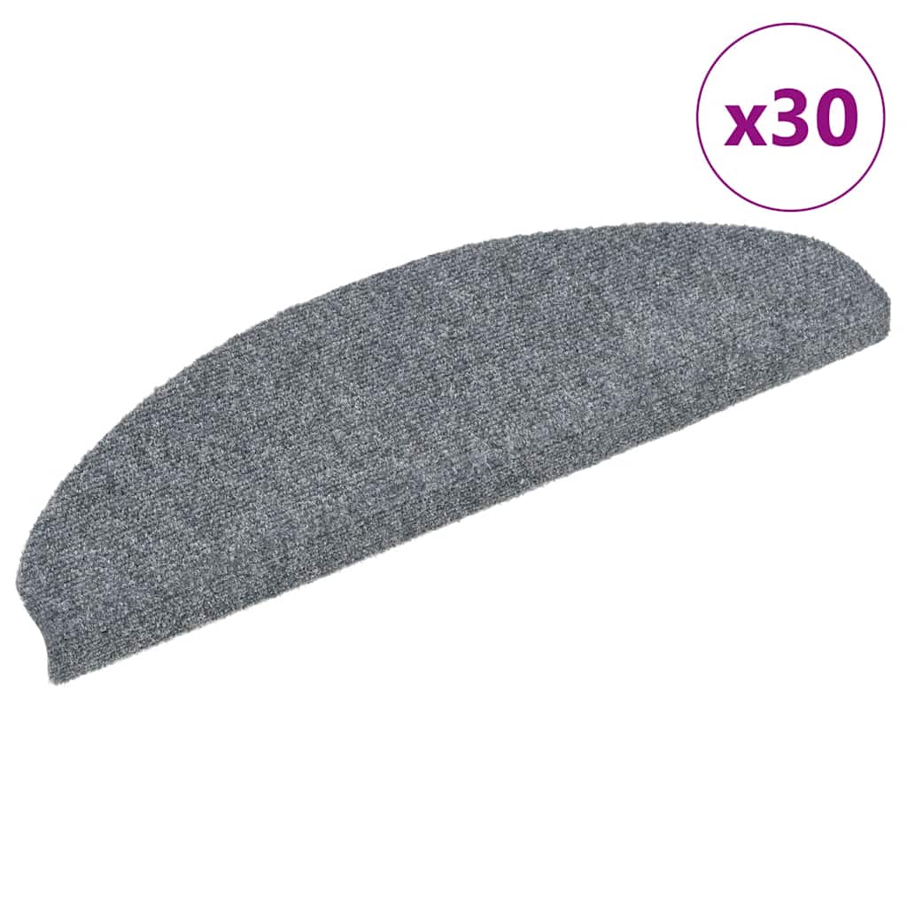 Alfombrillas para escaleras 10 unidades 56x17x3 cm Azul Semicircular