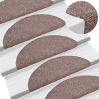 Alfombrillas para escaleras 10 unidades 56x17x3 cm Azul Semicircular