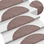 Alfombrillas para escaleras 10 unidades 56x17x3 cm Azul Semicircular