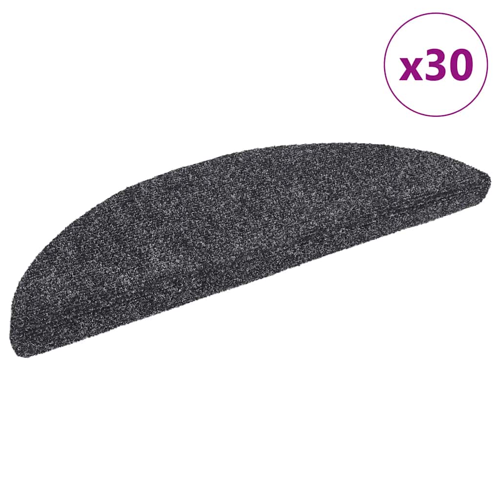 Alfombra autoadhesiva escalera sisal 15 uds antracita 56x17x3cm