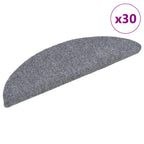 Alfombrillas para escaleras 10 unidades 56x17x3 cm Azul Semicircular