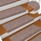 Alfombrillas para escaleras 10 unidades 56x17x3 cm Azul Semicircular