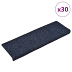 Alfombrillas para escaleras 10 unidades 56x17x3 cm Azul Semicircular