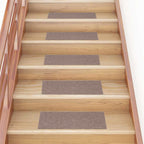 Alfombrillas para escaleras 10 unidades 56x17x3 cm Azul Semicircular