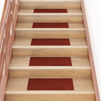 Alfombrillas para escaleras 10 unidades 56x17x3 cm Azul Semicircular