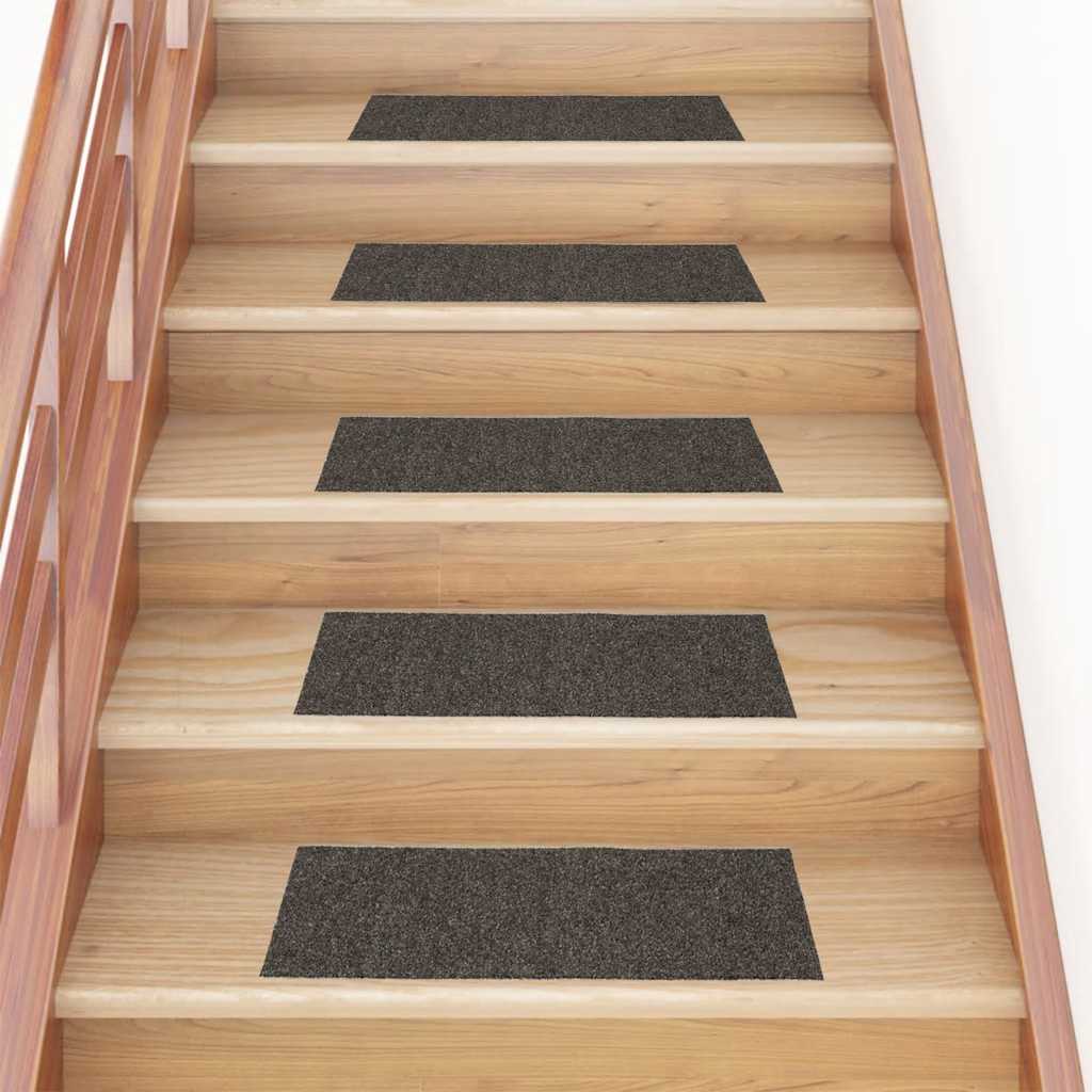 Alfombrillas para escaleras 10 unidades 56x17x3 cm Azul Semicircular