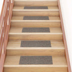 Alfombrillas para escaleras 10 unidades 56x17x3 cm Azul Semicircular