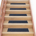 Alfombrillas para escaleras 10 unidades 56x17x3 cm Azul Semicircular