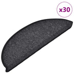 Alfombrilla autoadhesiva de escalera 10 uds antracita 56x17x3cm