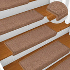 Alfombra autoadhesiva escalera sisal 15 uds antracita 56x17x3cm