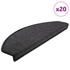 Alfombrilla autoadhesiva de escalera 10 uds antracita 56x17x3cm