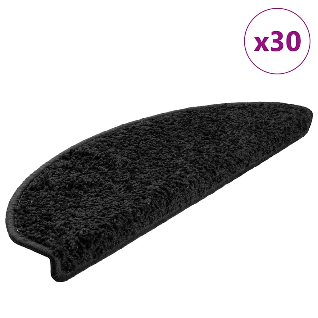 Alfombrilla autoadhesiva de escalera 10 uds antracita 56x17x3cm
