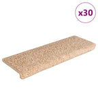 Alfombra autoadhesiva escalera sisal 15 uds antracita 56x17x3cm