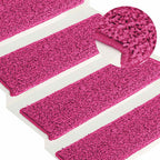 Alfombra autoadhesiva escalera sisal 15 uds antracita 56x17x3cm