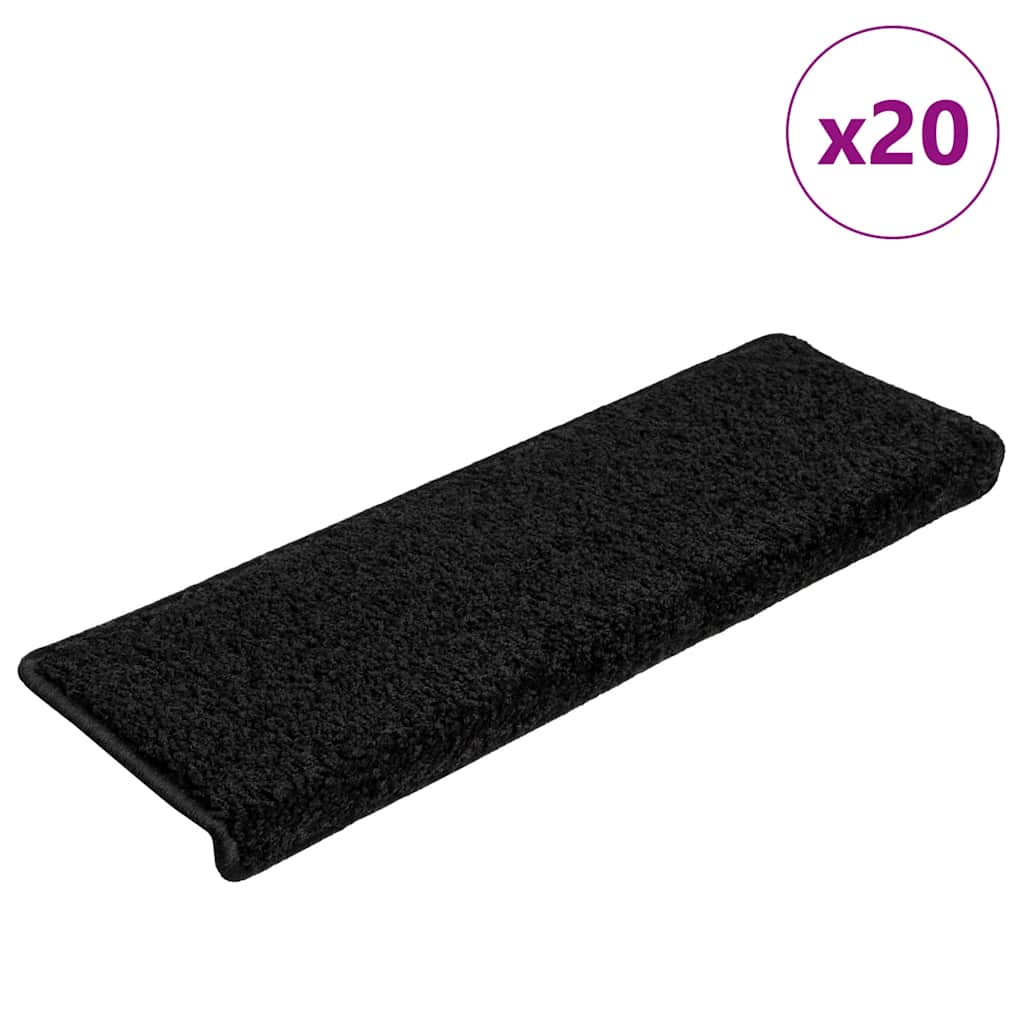 Alfombrilla autoadhesiva de escalera 10 uds antracita 56x17x3cm