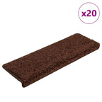Alfombrilla autoadhesiva de escalera 10 uds antracita 56x17x3cm