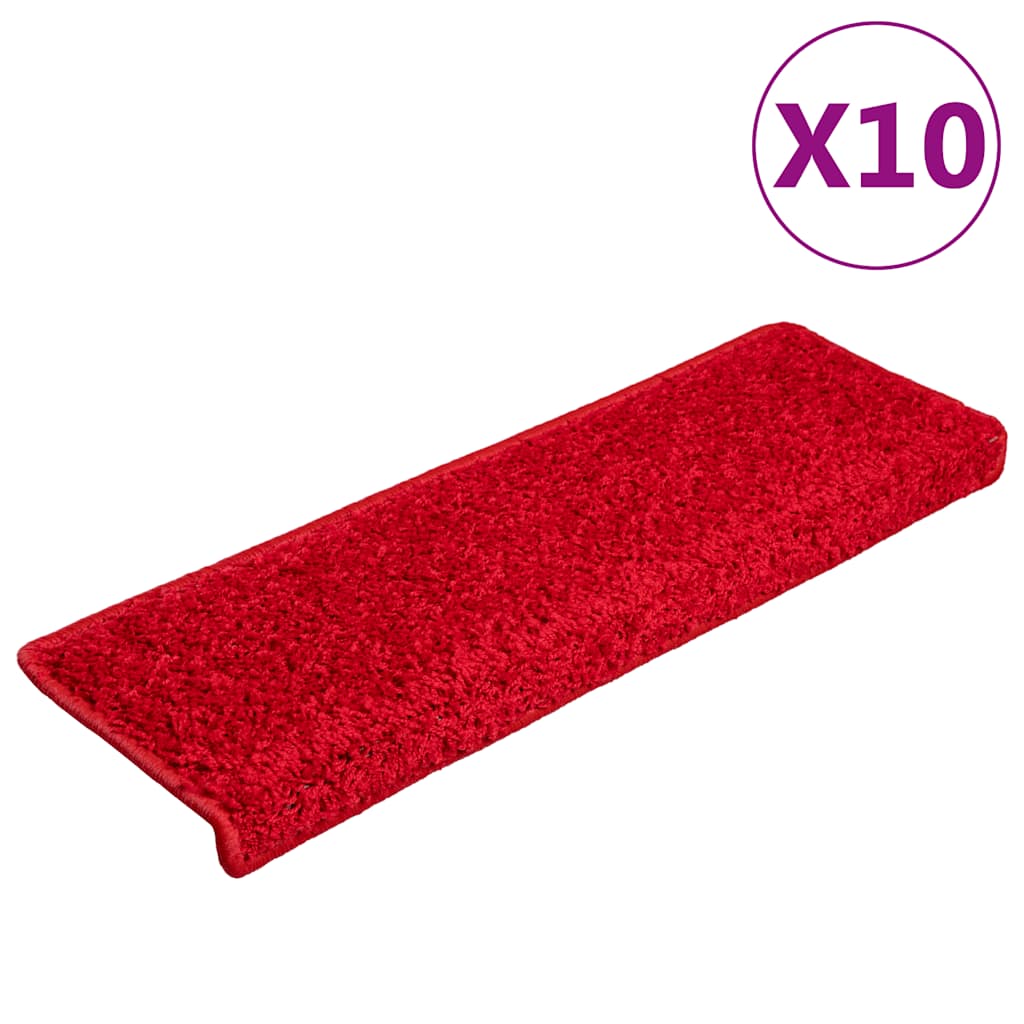 Alfombrilla autoadhesiva de escalera 10 uds antracita 56x17x3cm