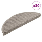 Alfombra autoadhesiva escalera sisal 15 uds antracita 56x17x3cm