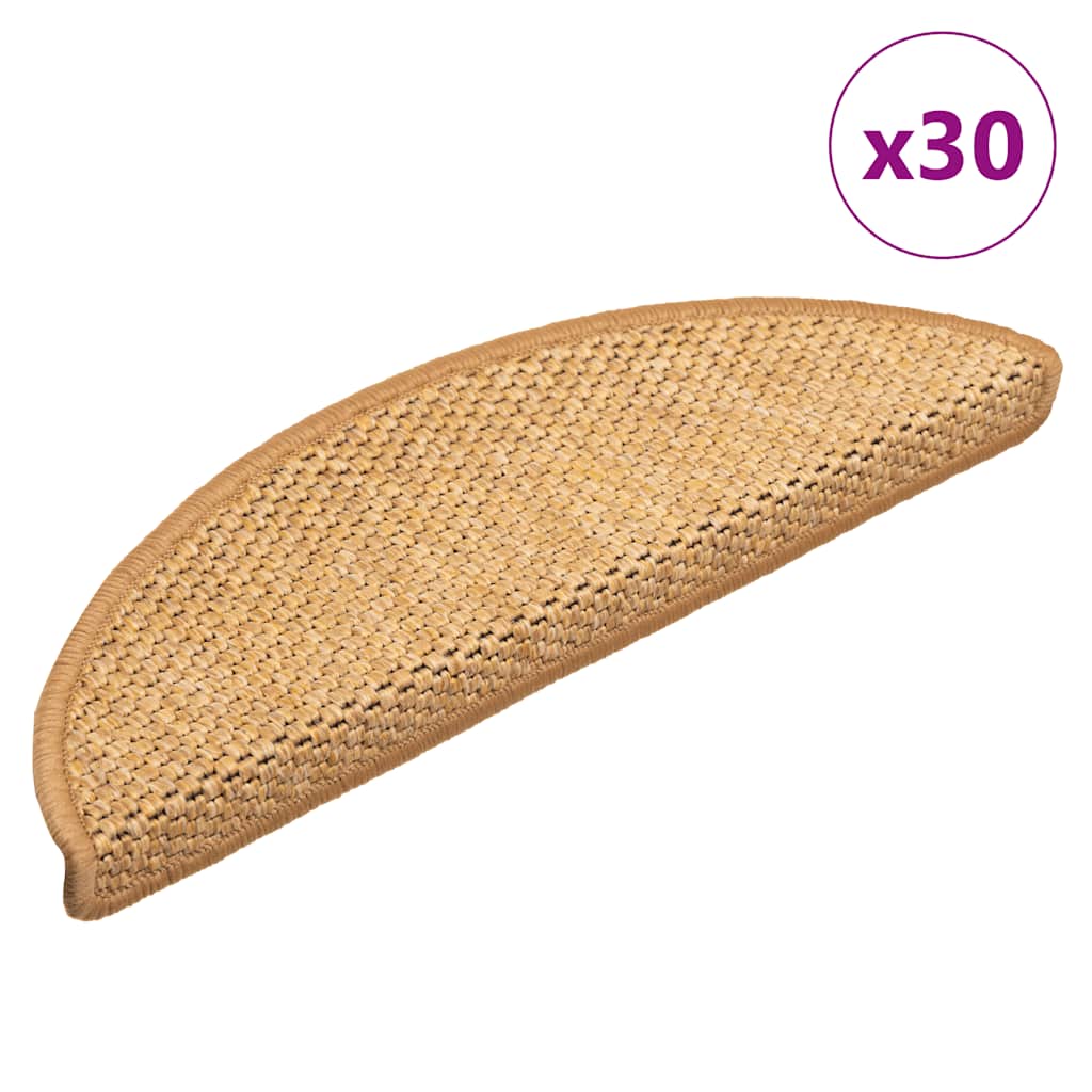 Alfombra autoadhesiva escalera sisal 15 uds antracita 56x17x3cm
