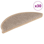 Alfombra autoadhesiva escalera sisal 15 uds antracita 56x17x3cm