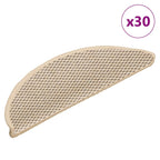 Alfombra autoadhesiva escalera sisal 15 uds antracita 56x17x3cm