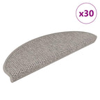 Alfombra autoadhesiva escalera sisal 15 uds antracita 56x17x3cm
