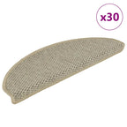 Alfombra autoadhesiva escalera sisal 15 uds antracita 56x17x3cm