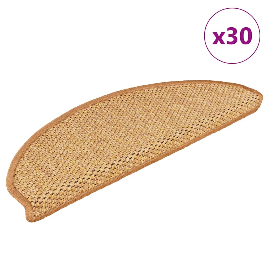 Alfombra autoadhesiva escalera sisal 15 uds antracita 56x17x3cm