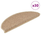 Alfombra autoadhesiva escalera sisal 15 uds antracita 56x17x3cm