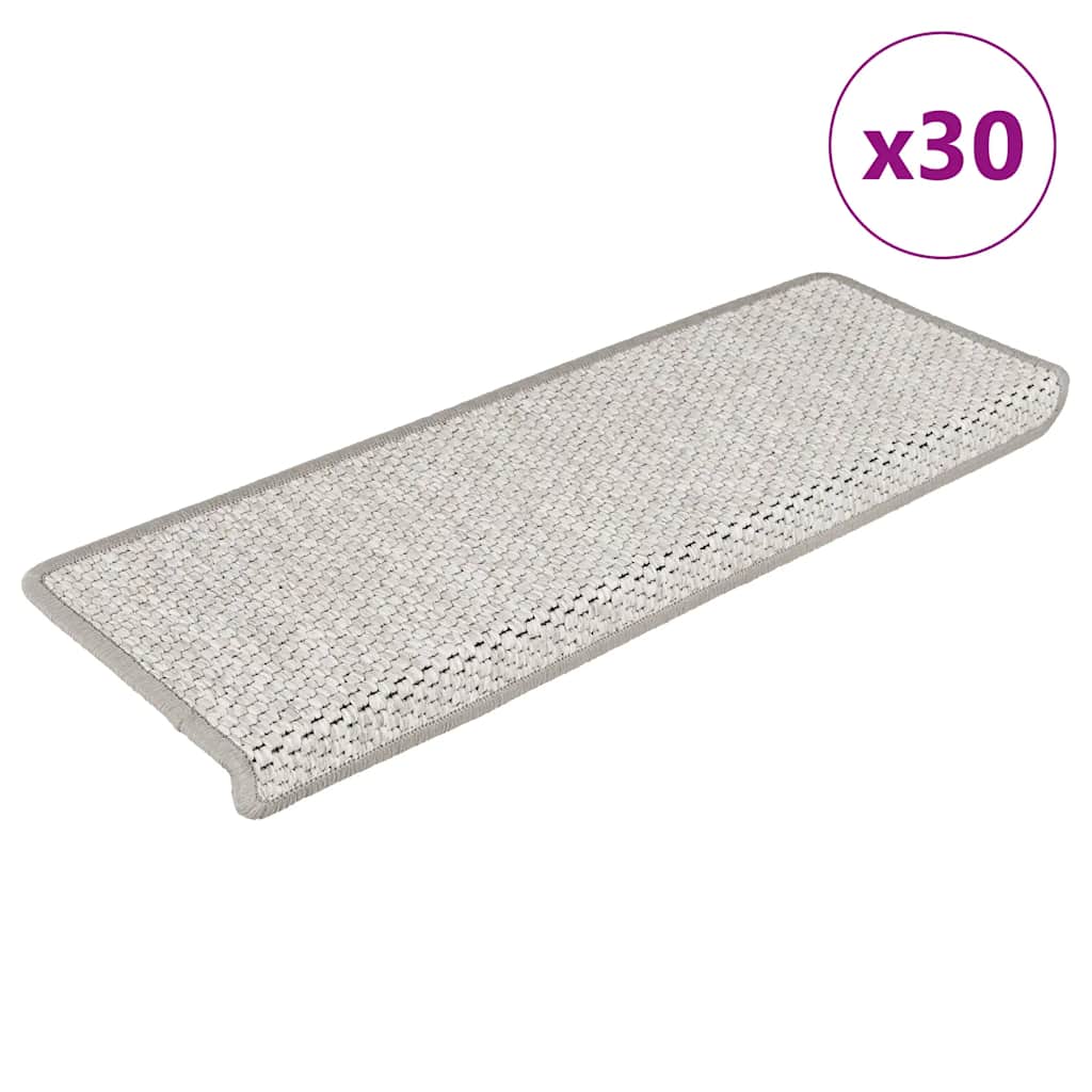 Alfombra autoadhesiva escalera sisal 15 uds antracita 56x17x3cm