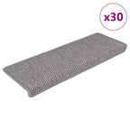 Alfombra autoadhesiva escalera sisal 15 uds antracita 56x17x3cm