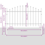 Valla de Jardín 2 pcs 170 x 140 cm