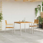 Conjunto de Comedor de Jardín 3 pcs Madera de Acacia Sólida