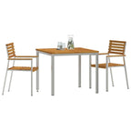 Conjunto de Comedor de Jardín 3 pcs Madera de Acacia Sólida